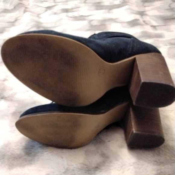 Women's SM New York Blue Suede Combat Boots     Size 7 - Picture 6 of 6